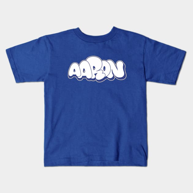 AARON Bubble letters graffiti style Kids T-Shirt by Love Wild Letters